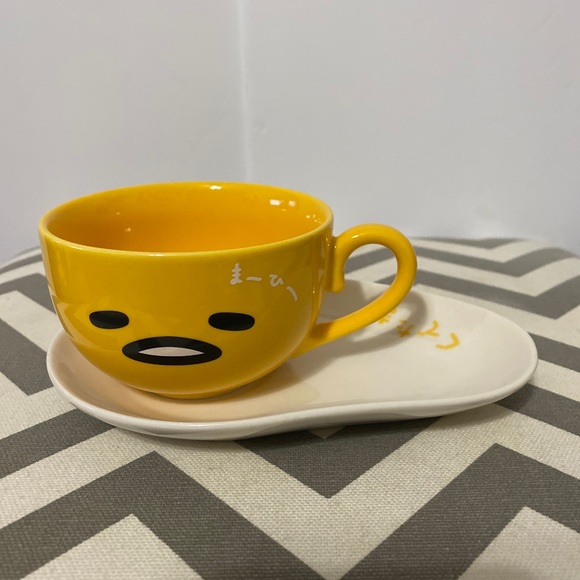 Sanrio Gudetama Tea Cup Saucer Set Prize From Japan - NEW IN BOX! - Picture 6 of 8